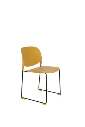 Stapelbare Eetkamerstoel Orchid Okergeel House of Rebels, Huis en Inrichting, Stoelen, Verzenden