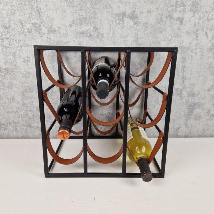 Audo Copenhagen - Arthur Umanoff - Wijnrek - Leder, Staal -, Antiek en Kunst, Curiosa en Brocante