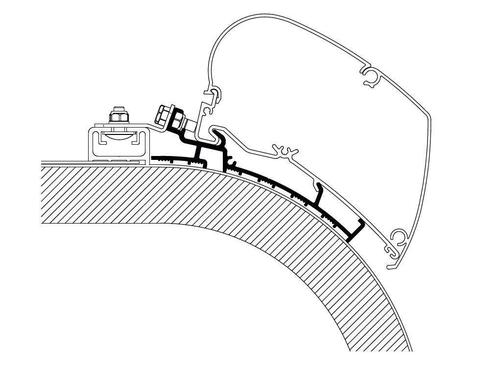 Thule Voortent Adapter Rapido Distinction 5m, Caravans en Kamperen, Tentaccessoires, Nieuw, Verzenden