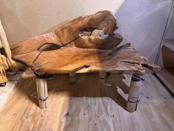 Veiling - Houten wortelbank - tuinbank 135 cm beschikbaar voor biedingen
