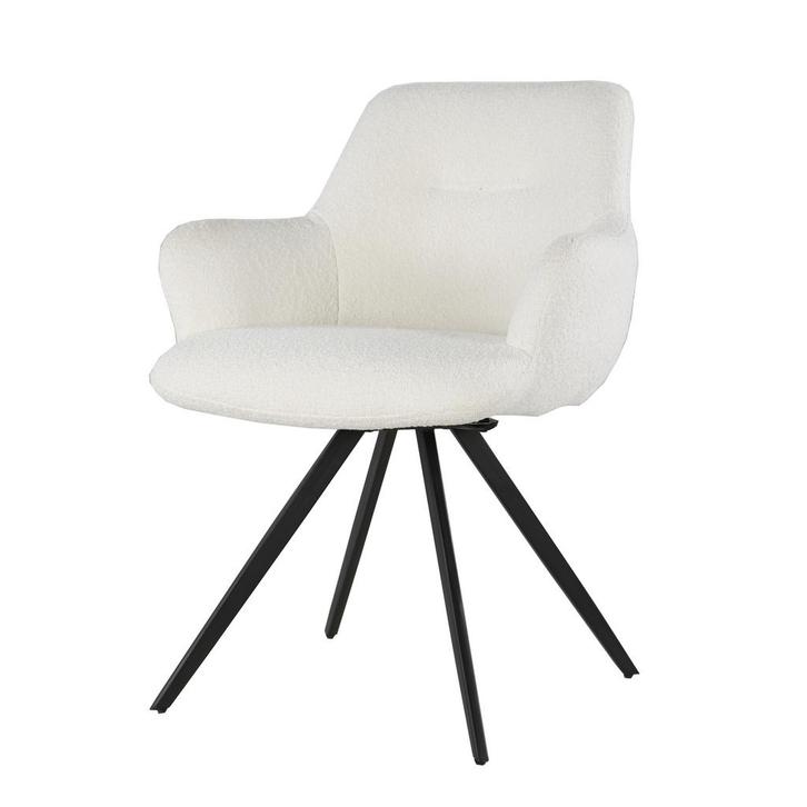 Doreen Boucle White, Huis en Inrichting, Stoelen, Eén, Overige kleuren