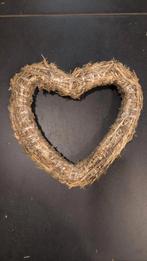 Strohart  +/- 30 cm - decoratieve hartvorm van natuurlijk, Hobby en Vrije tijd, Knutselen, Ophalen of Verzenden, Nieuw