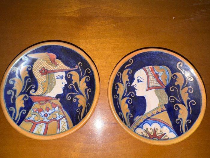 Een lustro (keramiek), Keramiek - A.Rubboli - Italië - 1930, Antiek en Kunst, Antiek | Glas en Kristal