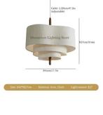 Wabi Sabi Plafondlamp – Stoffen LED Kroonluchter Japans Desi, Verzenden, Nieuw
