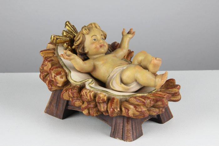 Bernardi - Val Gardena - Snijwerk, Jezus in Kribbe - 8 cm -, Antiek en Kunst, Antiek | Boeken en Bijbels