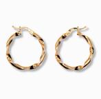 Gouden Oorbellen Verdraaid Finesse 14K, Sieraden, Tassen en Uiterlijk, Oorbellen, Verzenden, Nieuw, Goud, Goud