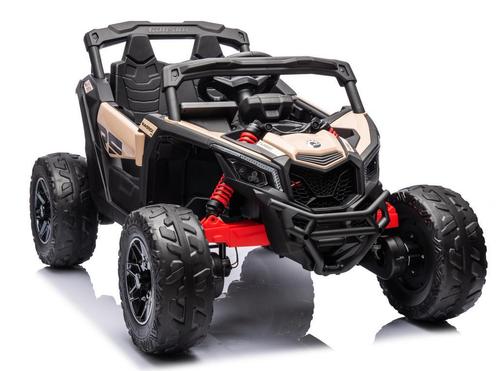 24V CAN-AM RS Maverick 1 zits buggy zwart/khaki, 4WD, leder,, Kinderen en Baby's, Speelgoed | Buiten | Accuvoertuigen, Nieuw, Ophalen of Verzenden