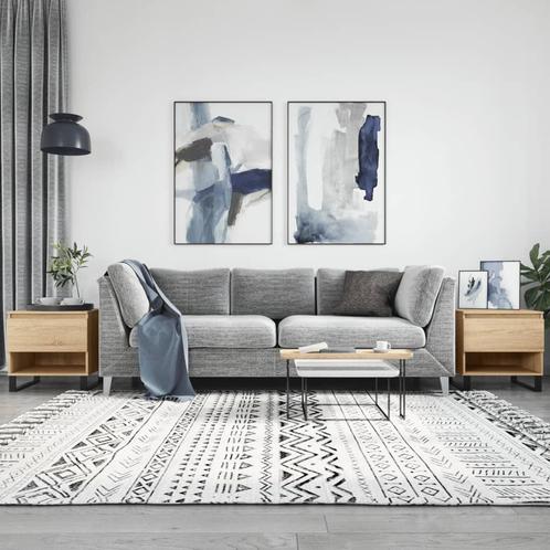 vidaXL Salontafels 2 st 50x46x50 cm bewerkt hout sonoma, Huis en Inrichting, Tafels | Salontafels, 50 tot 100 cm, Nieuw, Overige houtsoorten