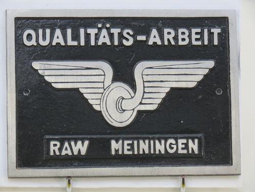 EisenbahnSchild Qualitäts-Arbeit RAW Meiningen, Verzamelen, Spoorwegen en Tramwegen, Overige typen, Nieuw, Ophalen of Verzenden