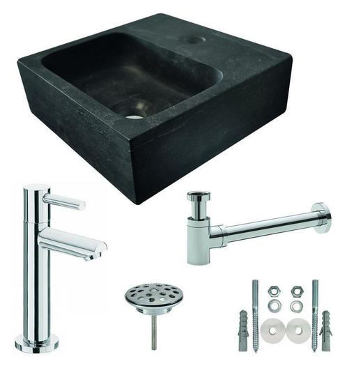 One Pack Hardstenen fontein vierkant 30x30x10  compl., Doe-het-zelf en Verbouw, Sanitair, Nieuw, Verzenden