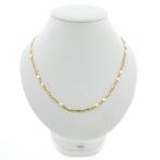 Gouden fantasie/figaro schakel ketting | 51,5 cm, Sieraden, Tassen en Uiterlijk, Kettingen, Ophalen of Verzenden, Gebruikt, Overige kleuren
