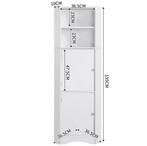 Hoek Badkamerkast met Open Vak en Verstelbare Plank Wit, Verzenden, Nieuw