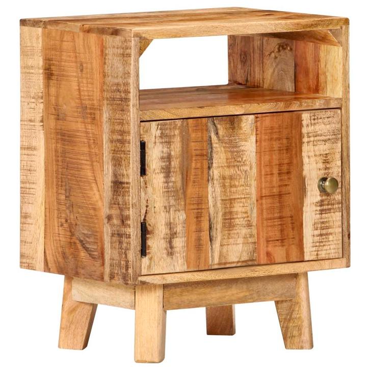 vidaXL Nachtkastje 40x30x50 cm ruw mangohout, Huis en Inrichting, Kasten | Buffetkasten, Nieuw, Overige houtsoorten, Minder dan 100 cm