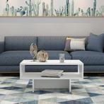 [en.casa] Salontafel Mjölby 36,4x80x45 cm wit, Huis en Inrichting, Tafels | Salontafels, Verzenden, Nieuw