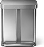 Simplehuman Rectangular - Prullenbak - 58 Liter Inhoud - Met, Verzenden, Zo goed als nieuw