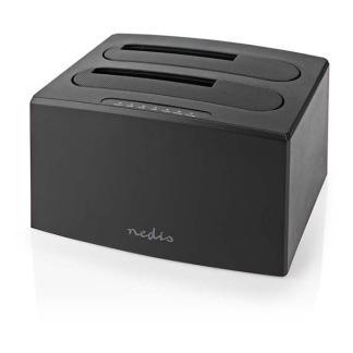 Harde schijf docking station | Nedis | 2x 2.5 en 3.5, Computers en Software, Harde schijven, Nieuw, Verzenden