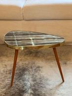 Bijzettafel - Hout, Messing, Resopal - Niervormige tafel, Nieuw