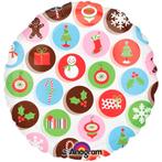 Helium Ballon Kerst Stippen 45cm leeg, Verzenden, Nieuw