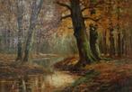 Pieter Bouter (1887-1968) - Herfst bomen aan het water