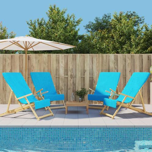 vidaXL Strandhanddoeken 4 st 400 g/m² 60x135 cm stof, Huis en Inrichting, Badkamer | Badtextiel en Accessoires, Nieuw, Verzenden