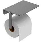 Wiesbaden Alonzo Toiletrolhouder met Planchet - Gunmetal, Ophalen of Verzenden, Nieuw
