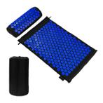 Premium Acupunctuur Massage Mat Set - 3 Delig  zwart/blauw