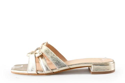 Manfield Slippers in maat 39 Goud | 10% extra korting, Kleding | Dames, Schoenen, Overige kleuren, Zo goed als nieuw, Slippers