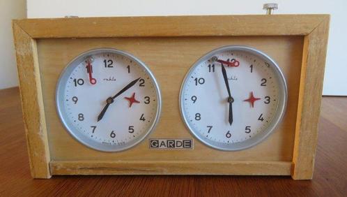 Schaakspel - 2 GARDE Chess Clocks - Hout, Antiek en Kunst, Curiosa en Brocante
