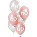 Ballonnen 60 Jaar Glossy Pink (6st), Kleding | Dames, Ophalen of Verzenden, Nieuw