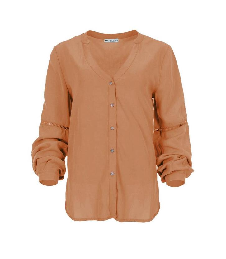 -30% Maicazz  MAICAZZ Su22.20.008 zuiver summer bronze linne, Kleding | Dames, Blouses en Tunieken, Nieuw, Verzenden