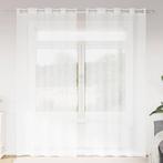 vidaXL Voile Gordijn met gordijnen 2 pcs Wit 140x245cm, Huis en Inrichting, Stoffering | Gordijnen en Lamellen, Verzenden, Nieuw