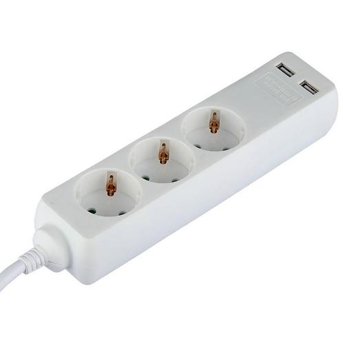 Stekkerdoos met USB - Verlengsnoer met USB - Viron Serino -, Doe-het-zelf en Verbouw, Elektra en Kabels, Nieuw, Ophalen of Verzenden
