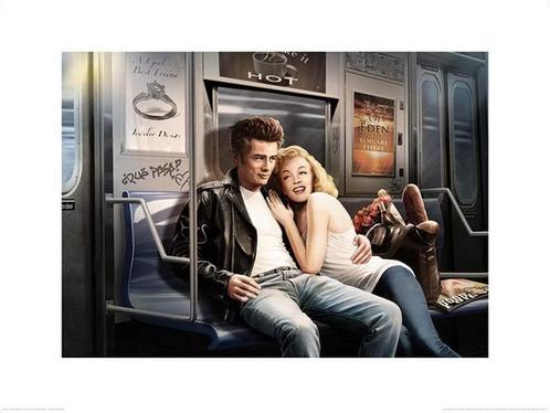 Kunstdruk Subway Ride J J Brando 80x60cm, Huis en Inrichting, Woonaccessoires | Schilderijen, Tekeningen en Foto's, Nieuw, Verzenden