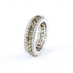 Ring - 14 karaat Witgoud - 7.40ct. tw. Gemengde kleuren, Sieraden, Tassen en Uiterlijk, Nieuw
