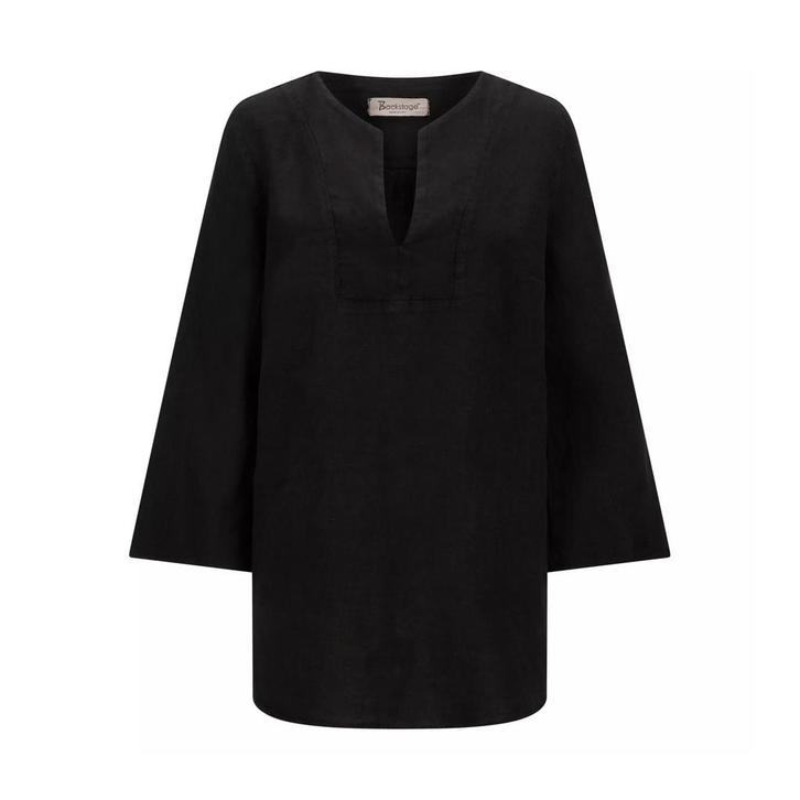 Backstage • zwarte linnen tuniek Lena • M, Kleding | Dames, Tops, Zwart, Nieuw, Maat 38/40 (M), Verzenden