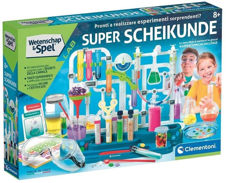 Wetenschap & Spel - Super Scheikunde | Clementoni - Hobby, Hobby en Vrije tijd, Knutselen, Nieuw, Verzenden