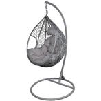 Hangstoel cocoon  grijze schommelstoel maat L