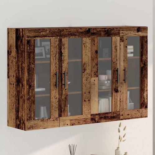 vidaXL Wandgemonteerde Kasten 2 pcs Oud hout 69.5 x 34 x 90, Huis en Inrichting, Kasten | Buffetkasten, Nieuw, Minder dan 50 cm