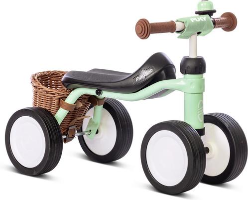 Pukylino oefenfiets met 4 wielen Pastel Green bundel 1+, Kinderen en Baby's, Speelgoed | Buiten | Voertuigen en Loopfietsen, Nieuw
