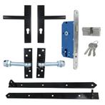 ODShop complete set voor poortdeuren breed PC72 zwart, Doe-het-zelf en Verbouw, Hang- en Sluitwerk, Verzenden, Nieuw