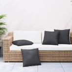 vidaXL Bankkussens 4 st 50x50 cm stof zwart, Huis en Inrichting, Woonaccessoires | Kussens, Verzenden, Nieuw, Zwart