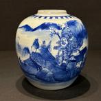 Vaas - Porselein - China - Guangxu (1875-1908) - Blauw wit