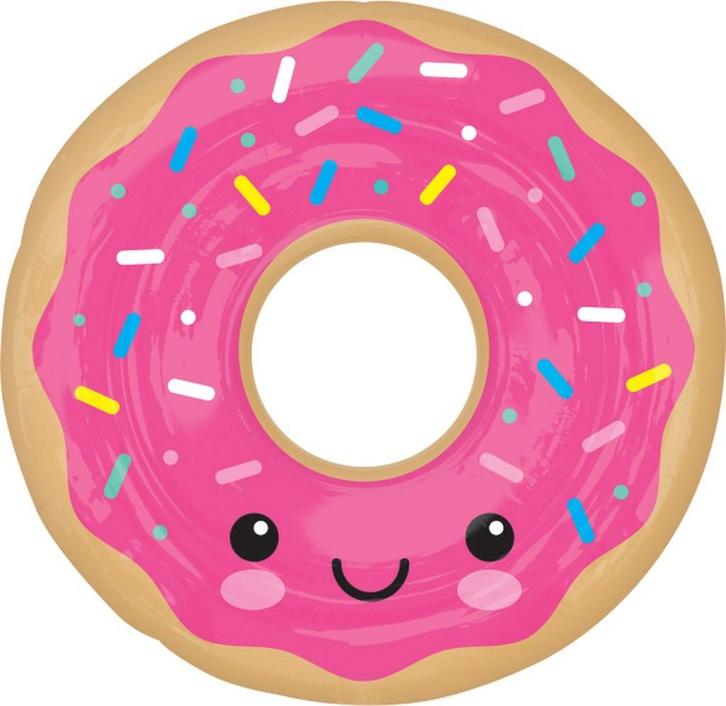 Amscan Donut folieballon roze 68cm, Hobby en Vrije tijd, Feestartikelen, Ophalen of Verzenden