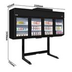 GGM Gastro | Koel-/vriescombinatie voor wandmontage - 2500mm, Verzenden, Nieuw, Inbouw