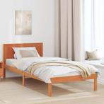vidaXL Bedframe Bruin 75 x 190 cm Massief grenenhout, Verzenden, Nieuw, Bruin, Hout