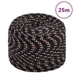 vidaXL Boot touw 6 mm 25 m polypropyleen zwart, Verzenden, Nieuw