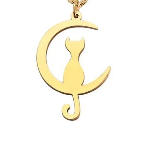 Halsketting - 14 karaat Geel goud - Luna Sailor Moon Kat, Sieraden, Tassen en Uiterlijk, Kettingen