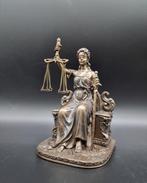 Beeld, Sitting Lady of Justice - cold bronze - 17.5 cm -, Antiek en Kunst