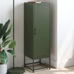 vidaXL buffetkast 36x39x123 cm staal olijfgroen, Huis en Inrichting, Kasten | Buffetkasten, Minder dan 50 cm, Verzenden, 100 tot 150 cm