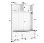 Kapstok met Schoenenbank – Garderoberek met 6 Haken en Bank, Verzenden, Nieuw